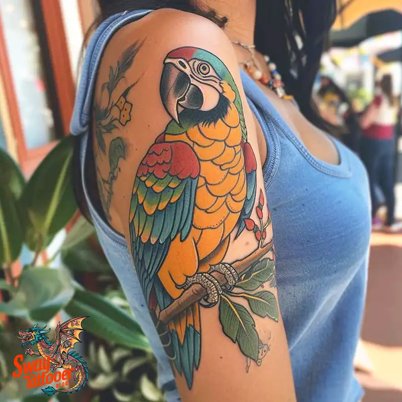 120 Parrot Tattoo Designs, Meanings, Aftercare, & Color Key 64 Parrot Tattoo