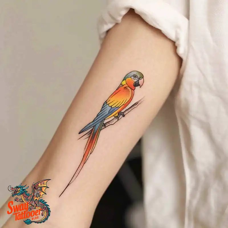 120 Parrot Tattoo Designs, Meanings, Aftercare, & Color Key 104 parrot7