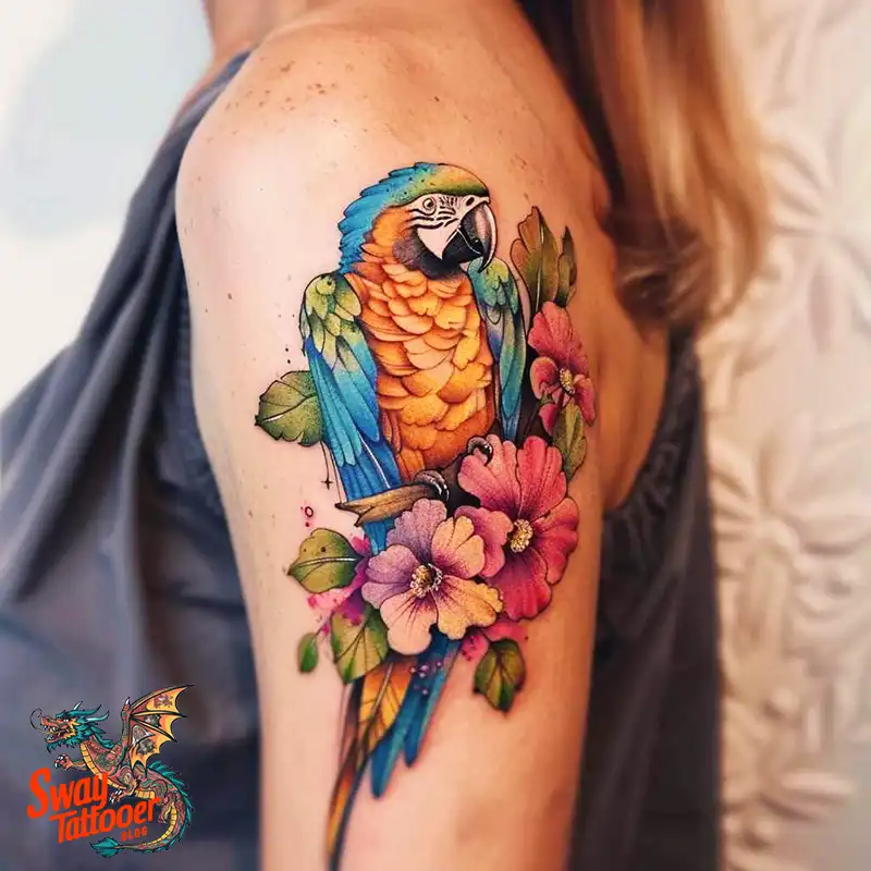 120 Parrot Tattoo Designs, Meanings, Aftercare, & Color Key 45 Parrot Tattoo Design Ideas