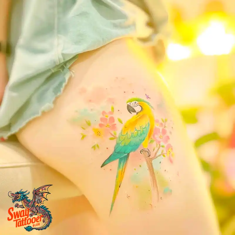 120 Parrot Tattoo Designs, Meanings, Aftercare, & Color Key 48 Parrot Tattoo Design Ideas
