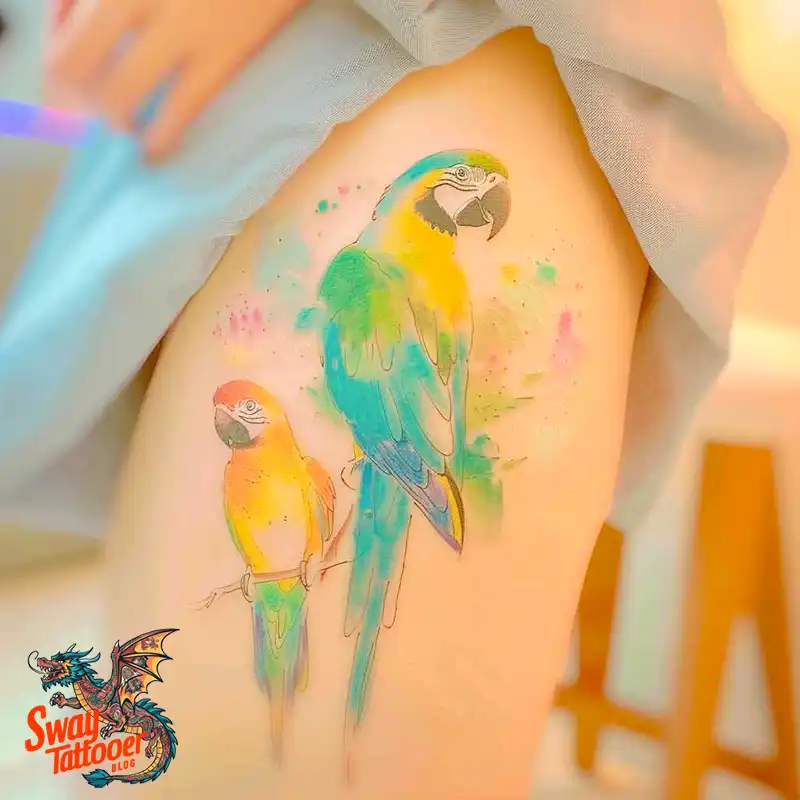 120 Parrot Tattoo Designs, Meanings, Aftercare, & Color Key 42 Parrot Tattoo Design Ideas