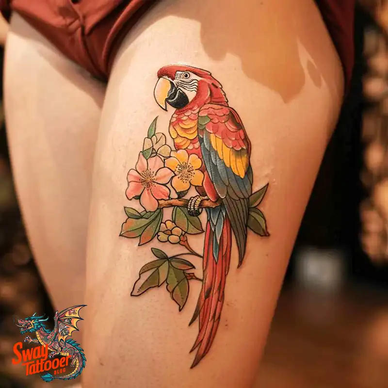 120 Parrot Tattoo Designs, Meanings, Aftercare, & Color Key 41 Parrot Tattoo Design Ideas