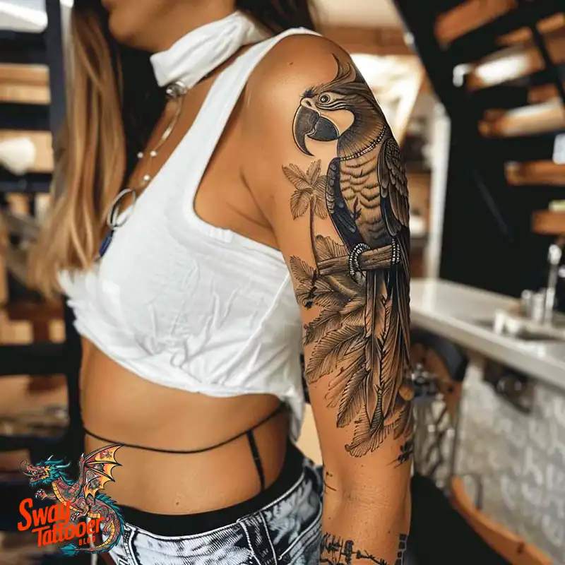 120 Parrot Tattoo Designs, Meanings, Aftercare, & Color Key 31 Parrot Tattoo Design Ideas