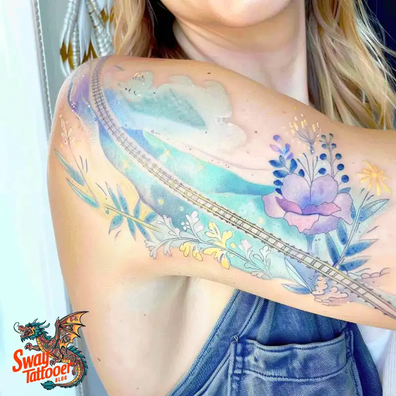 Railroad Tattoo Design