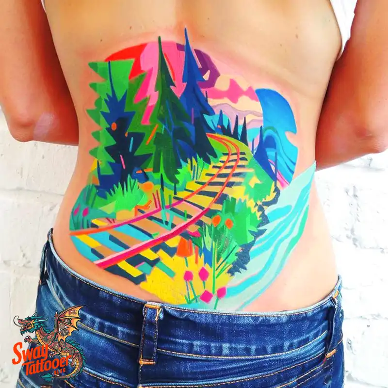 Railroad Tattoo Design