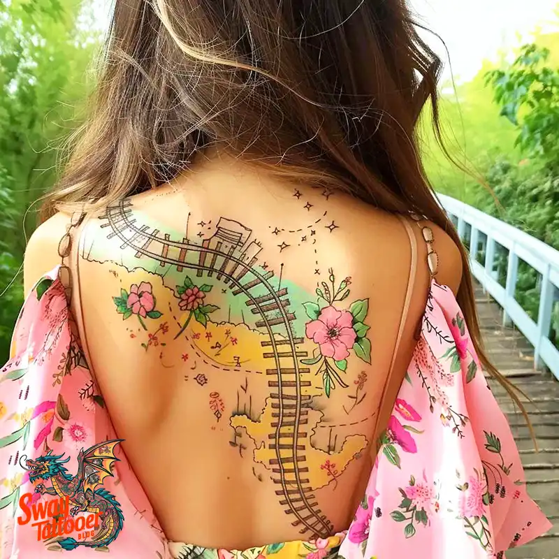 Railroad Tattoo Design