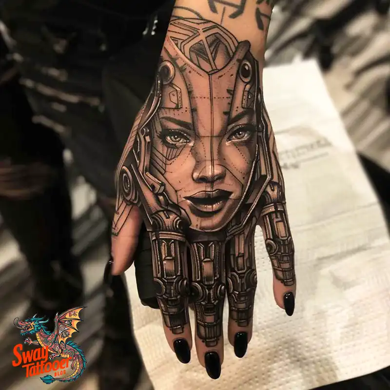Robot Hand Tattoo