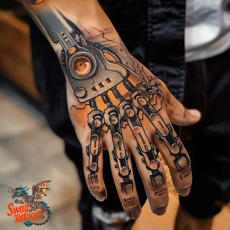 Robot Hand Tattoo
