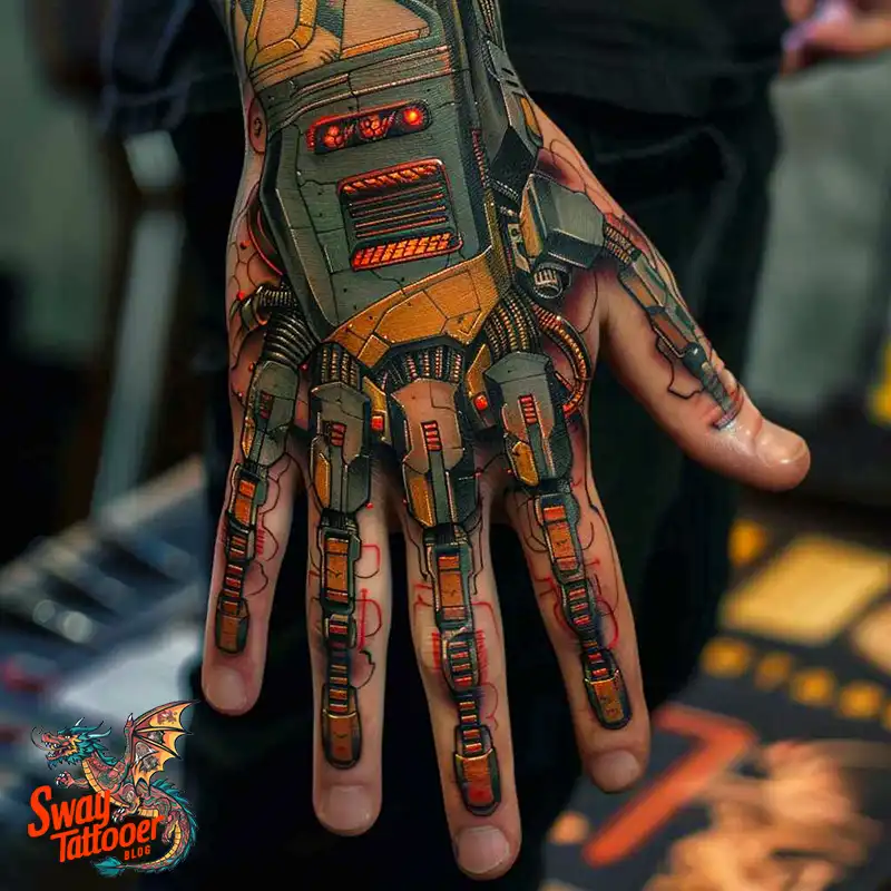 Robot Hand Tattoo