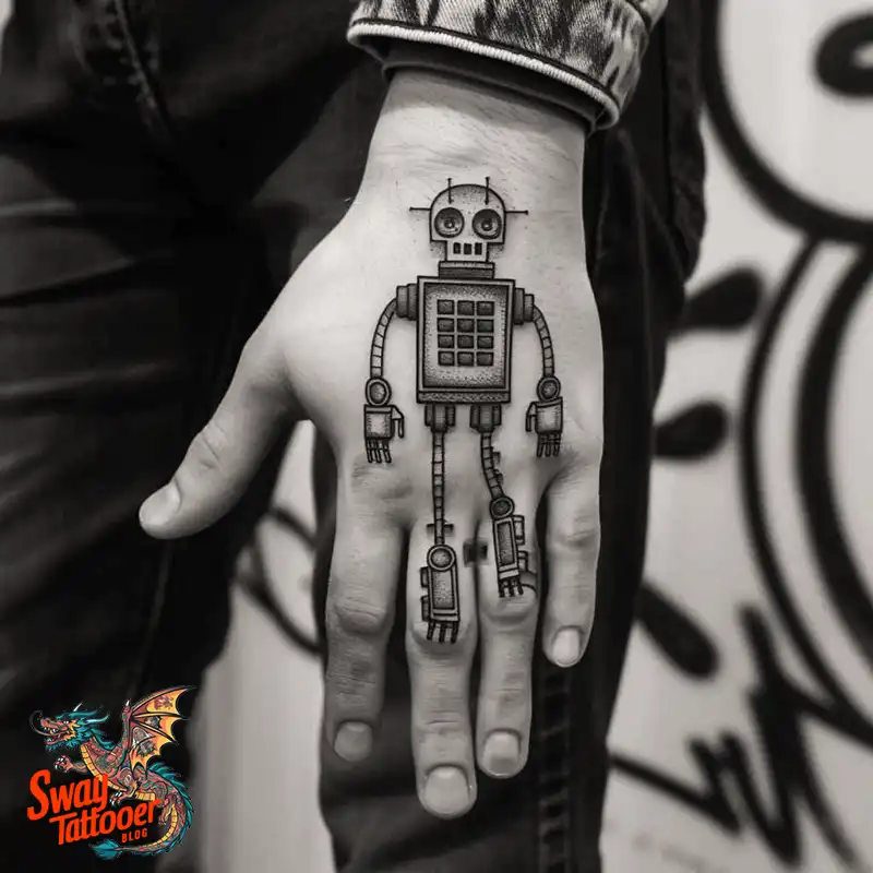 Robot Hand Tattoo