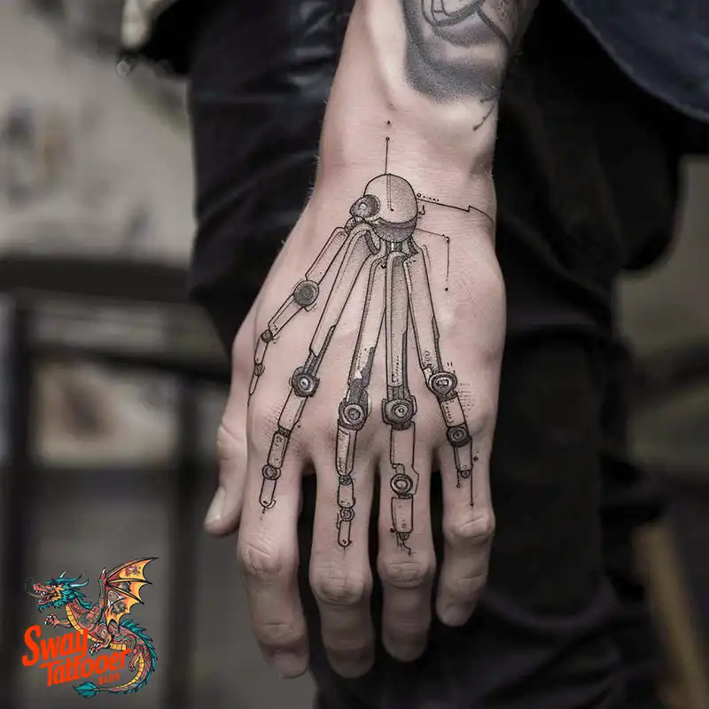 Robot Hand Tattoo