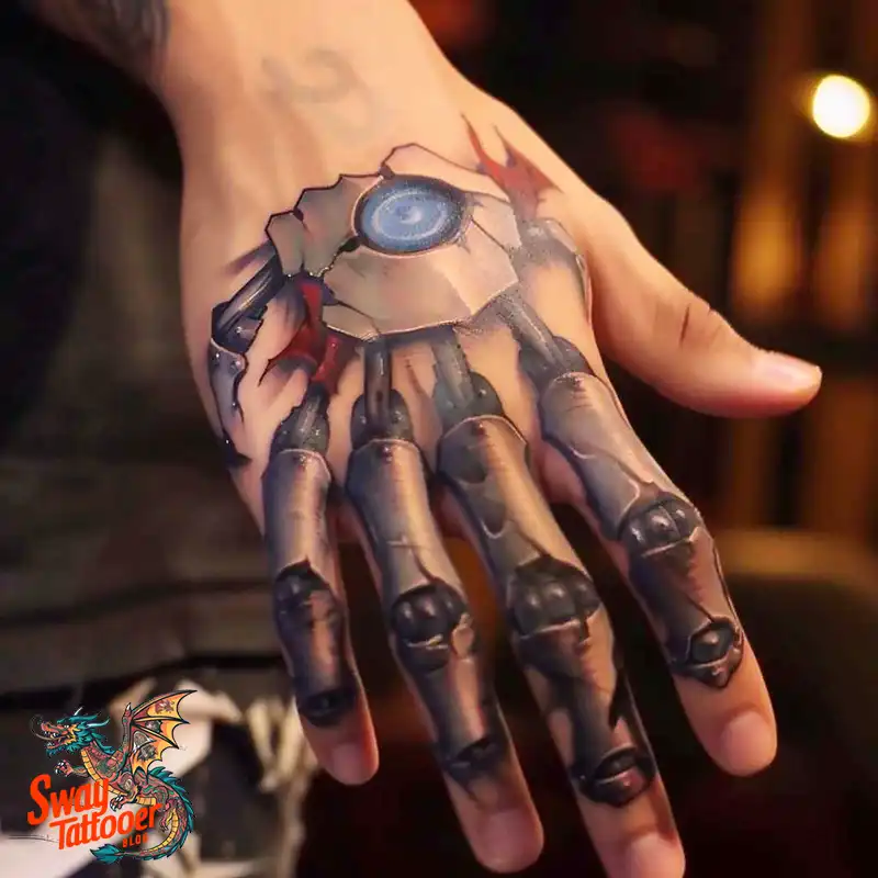 Robot Hand Tattoos ideas