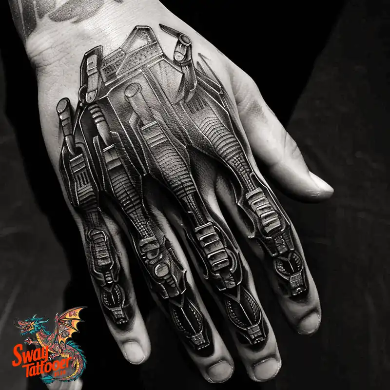 Robot Hand Tattoos ideas