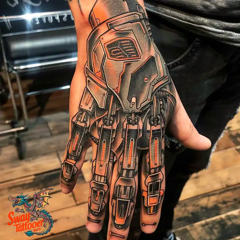 Robot Hand Tattoos ideas