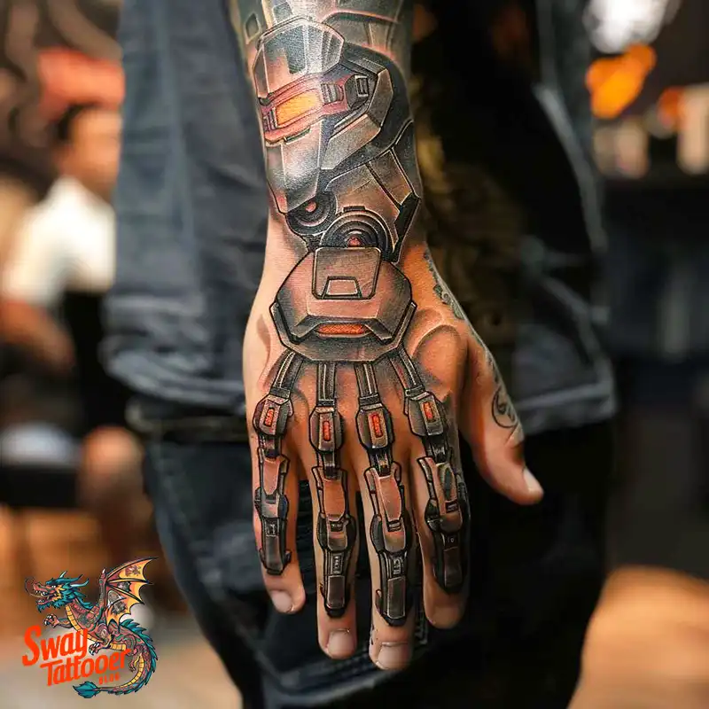 Robot Hand Tattoos ideas