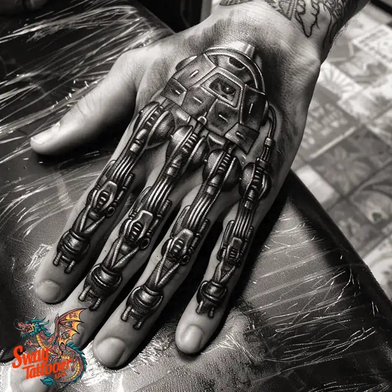 Robot Hand Tattoos ideas