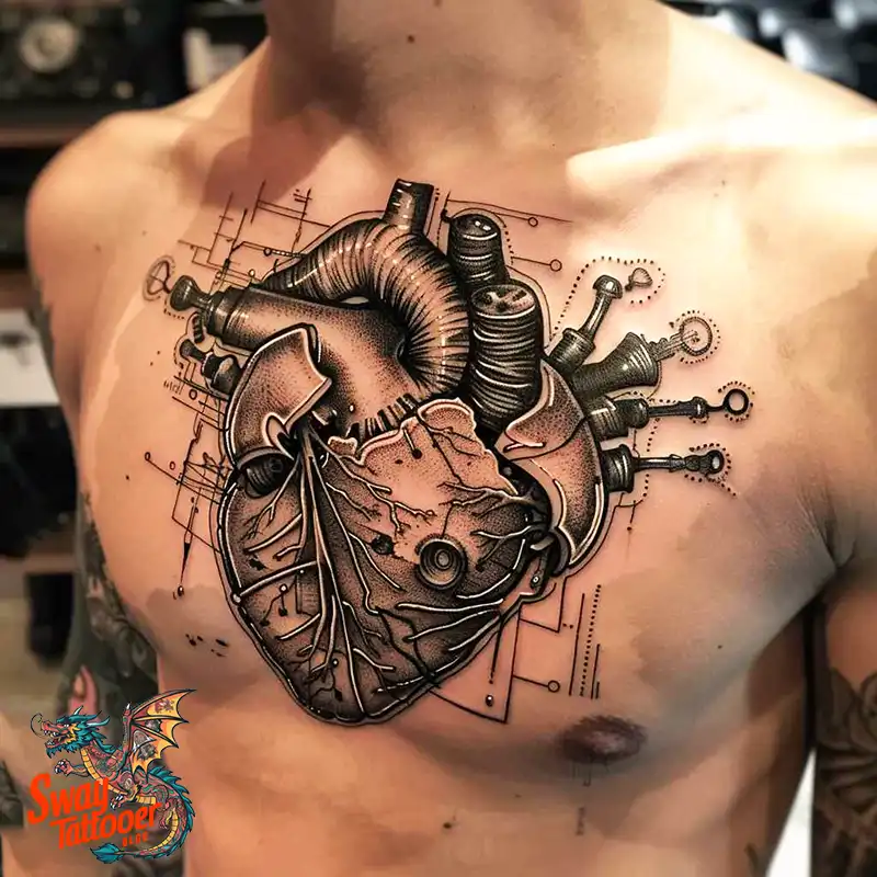 100 Robot Heart Tattoo Designs: Meaning, Culture, and Art 91 robot heart10