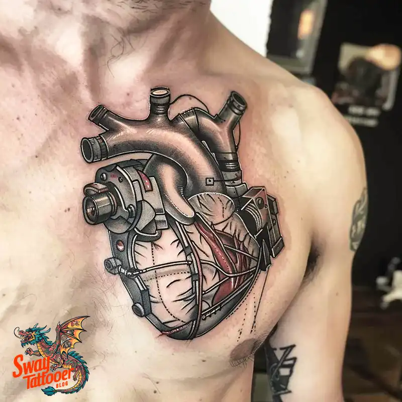 100 Robot Heart Tattoo Designs: Meaning, Culture, and Art 90 robot heart11