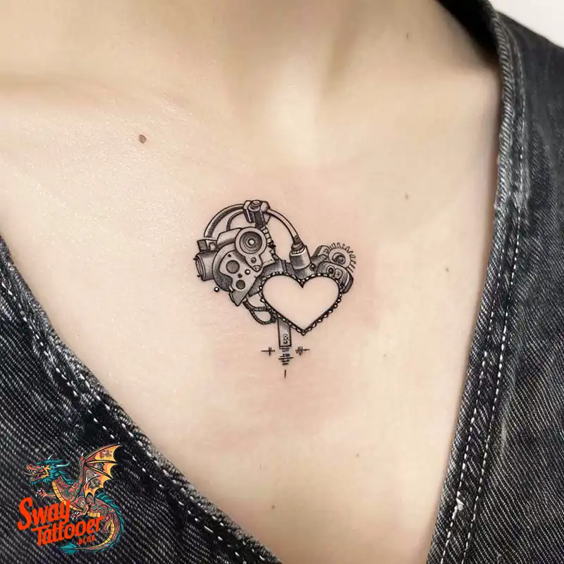 100 Robot Heart Tattoo Designs: Meaning, Culture, and Art 88 robot heart13