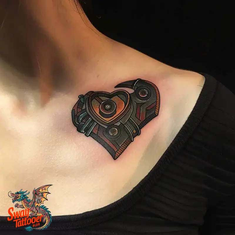 100 Robot Heart Tattoo Designs: Meaning, Culture, and Art 86 robot heart15