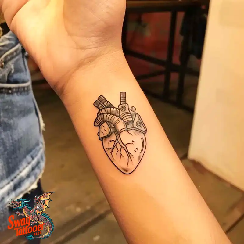 100 Robot Heart Tattoo Designs: Meaning, Culture, and Art 77 robot heart24