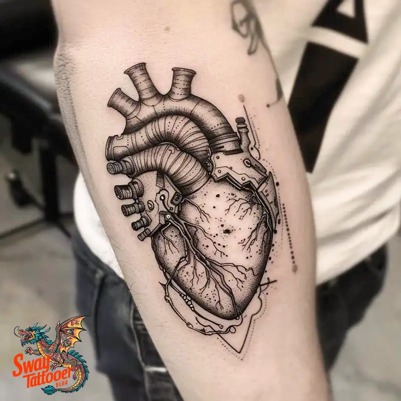 100 Robot Heart Tattoo Designs: Meaning, Culture, and Art 75 robot heart26