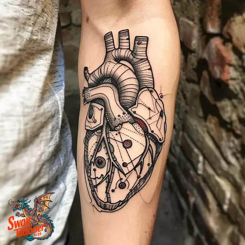 100 Robot Heart Tattoo Designs: Meaning, Culture, and Art 74 robot heart27