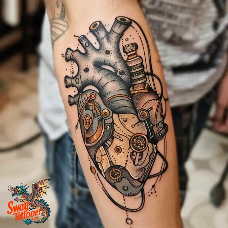 100 Robot Heart Tattoo Designs: Meaning, Culture, and Art 71 robot heart30