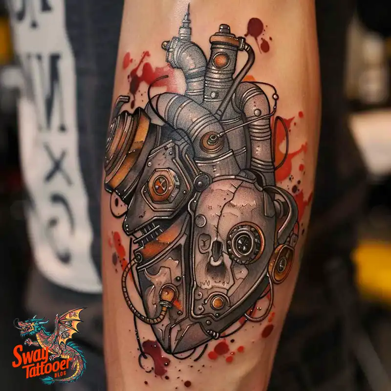 100 Robot Heart Tattoo Designs: Meaning, Culture, and Art 70 robot heart31