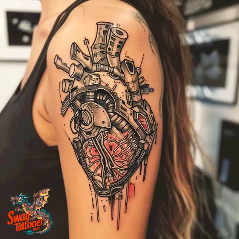 100 Robot Heart Tattoo Designs: Meaning, Culture, and Art 65 Robot Heart Tattoo