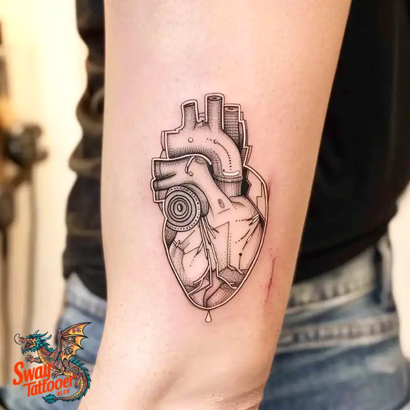 100 Robot Heart Tattoo Designs: Meaning, Culture, and Art 97 robot heart4