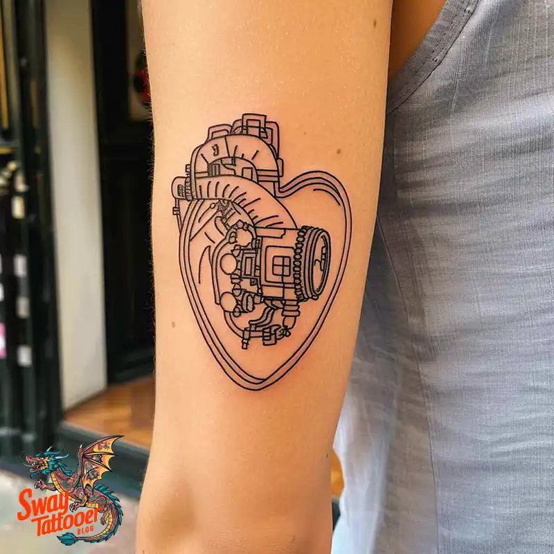 100 Robot Heart Tattoo Designs: Meaning, Culture, and Art 96 robot heart5