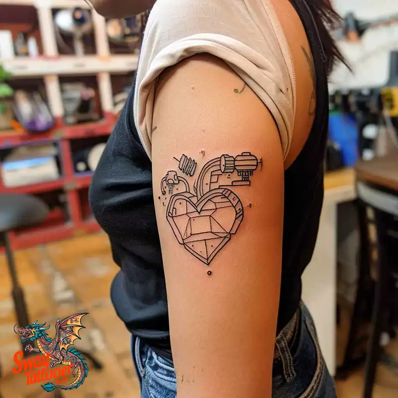 100 Robot Heart Tattoo Designs: Meaning, Culture, and Art 48 Robot Heart Tattoo