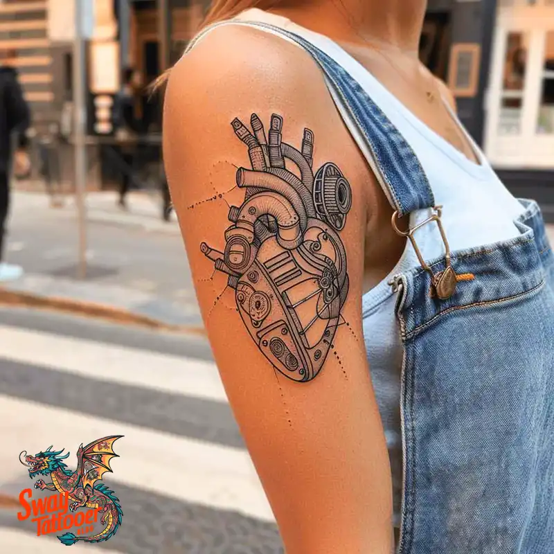 100 Robot Heart Tattoo Designs: Meaning, Culture, and Art 47 Robot Heart Tattoo