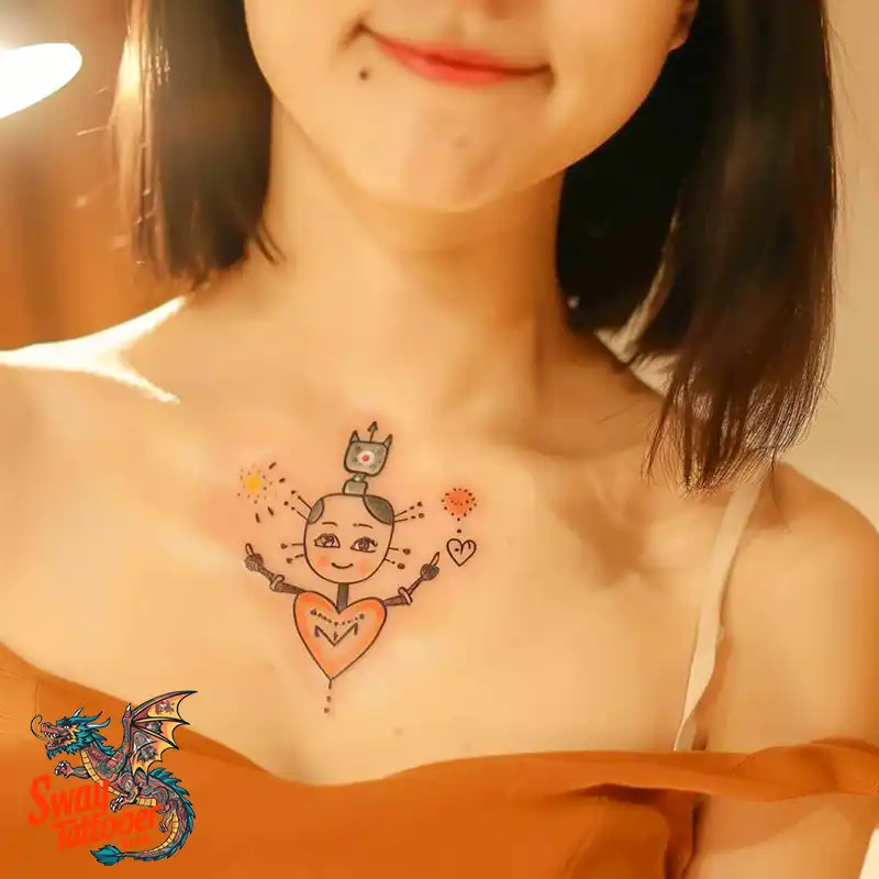 100 Robot Heart Tattoo Designs: Meaning, Culture, and Art 42 Robot Heart Tattoo