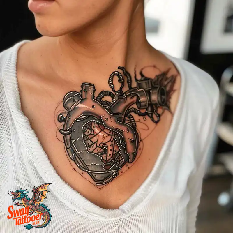 100 Robot Heart Tattoo Designs: Meaning, Culture, and Art 37 Robot Heart Tattoo