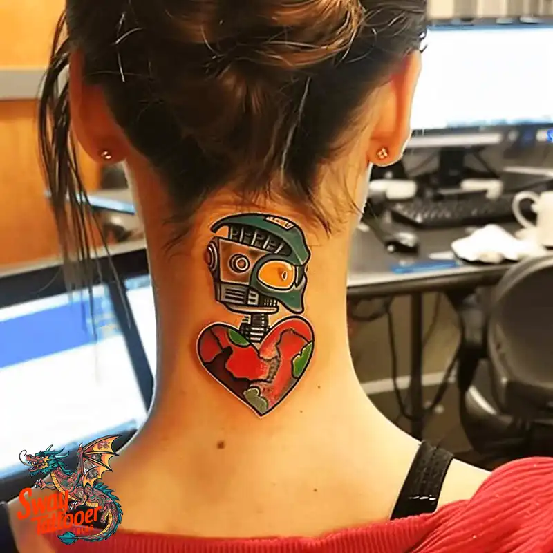 100 Robot Heart Tattoo Designs: Meaning, Culture, and Art 35 Robot Heart Tattoo