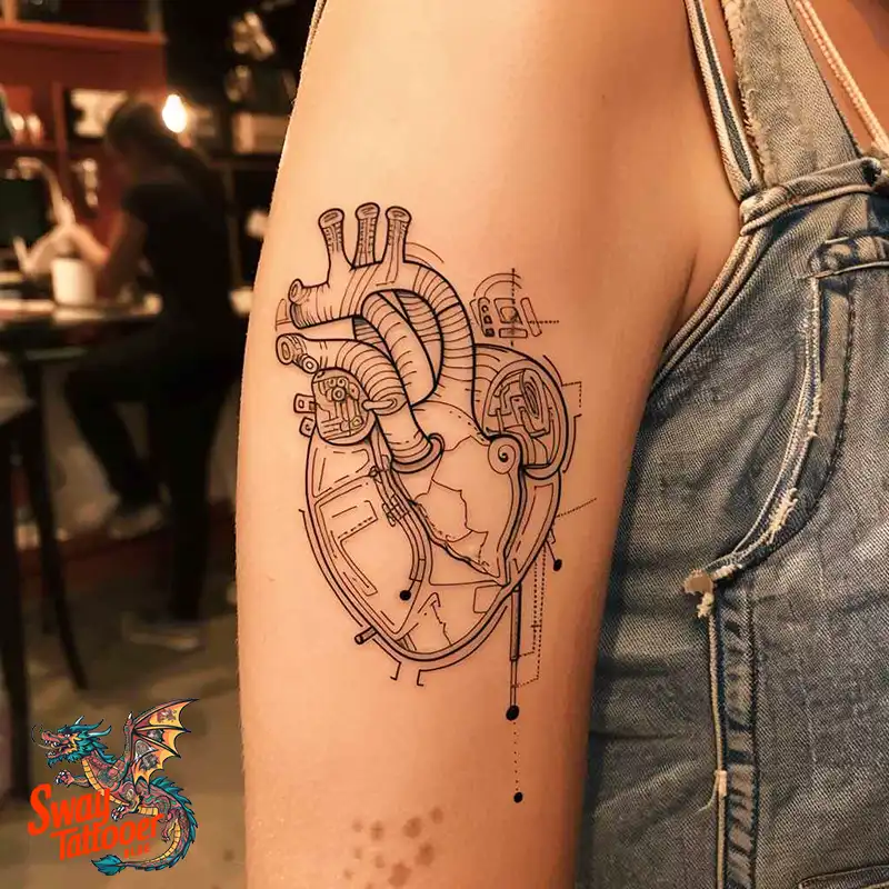 100 Robot Heart Tattoo Designs: Meaning, Culture, and Art 94 robot heart7
