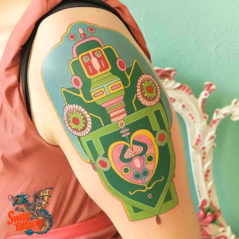 100 Robot Heart Tattoo Designs: Meaning, Culture, and Art 14 Robot Heart Tattoo Designs