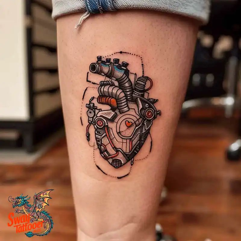 100 Robot Heart Tattoo Designs: Meaning, Culture, and Art 92 robot heart9