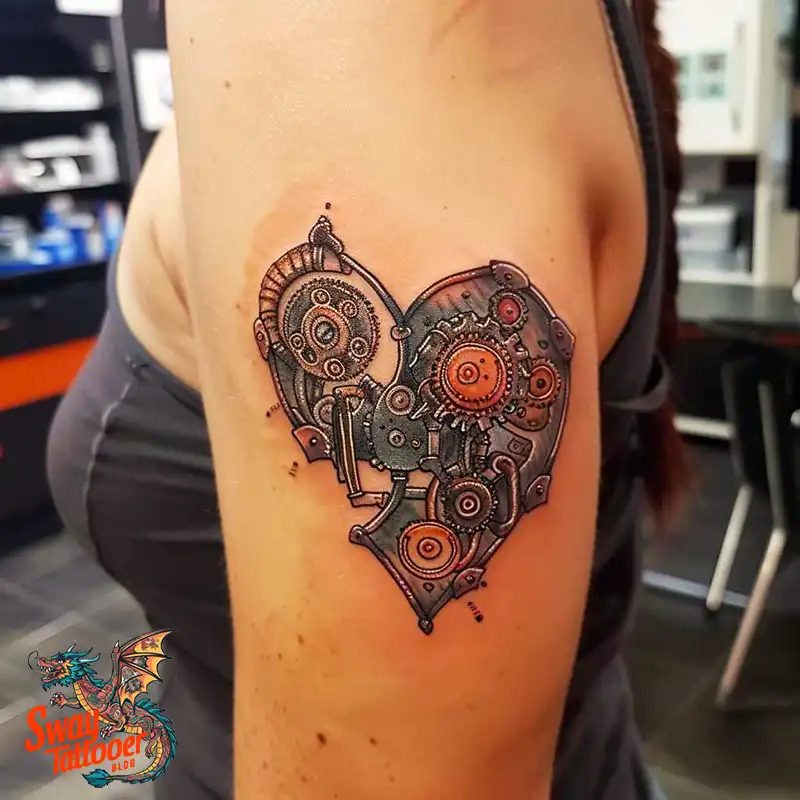 100 Robot Heart Tattoo Designs: Meaning, Culture, and Art 7 Robot Heart Tattoo Designs