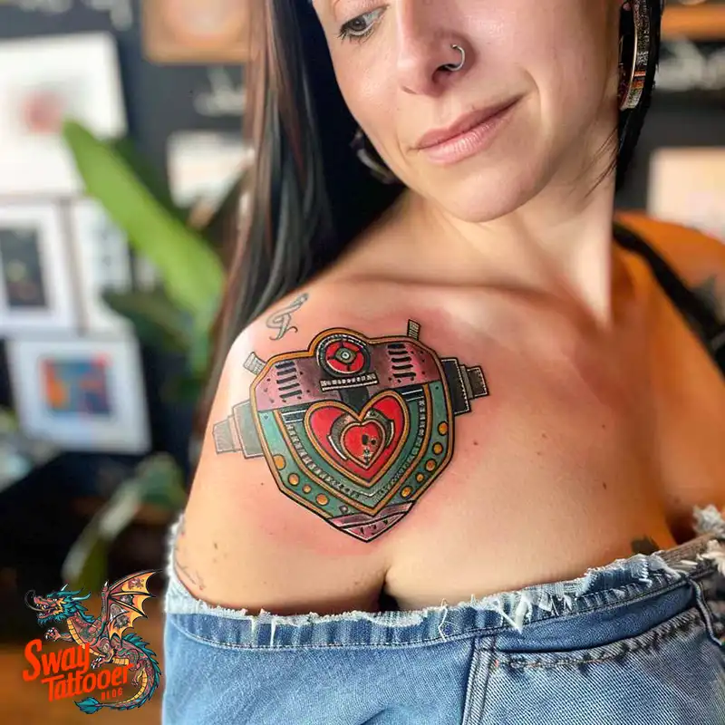 100 Robot Heart Tattoo Designs: Meaning, Culture, and Art 3 Robot Heart Tattoo Designs