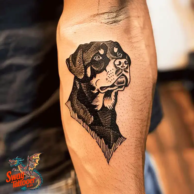100 Rottweiler Tattoo Designs: Symbolism & Ink Arts 90 rottweiler19