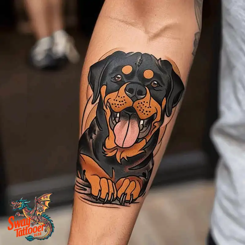 100 Rottweiler Tattoo Designs: Symbolism & Ink Arts 102 rottweiler2