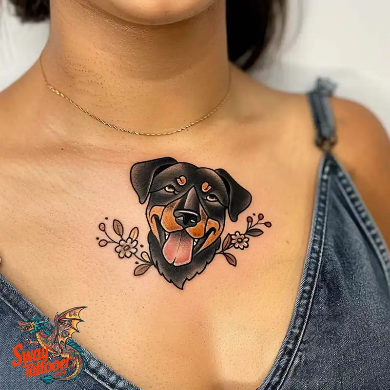 100 Rottweiler Tattoo Designs: Symbolism & Ink Arts 78 Rottweiler Tattoo