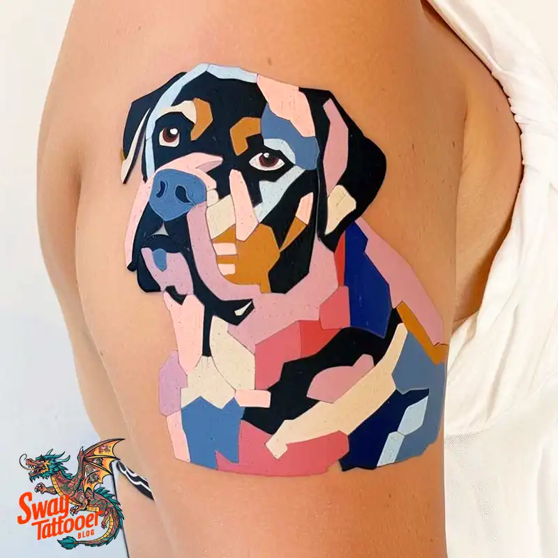 100 Rottweiler Tattoo Designs: Symbolism & Ink Arts 60 Rottweiler Tattoo Design