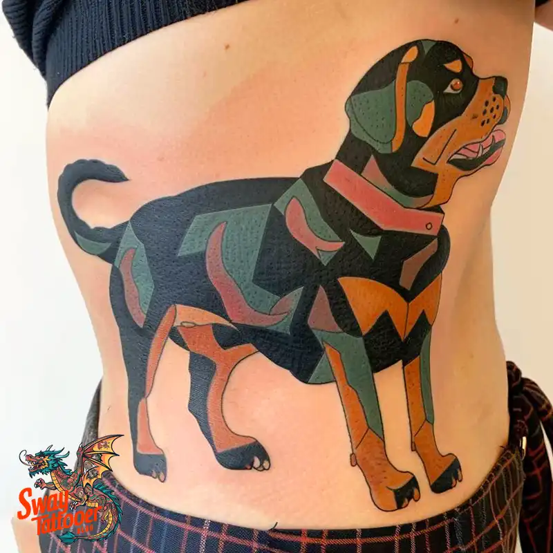 100 Rottweiler Tattoo Designs: Symbolism & Ink Arts 54 Rottweiler Tattoo Design