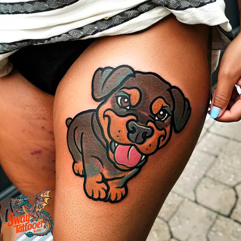 100 Rottweiler Tattoo Designs: Symbolism & Ink Arts 49 Rottweiler Tattoo Design