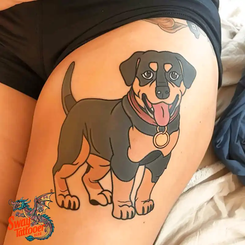 100 Rottweiler Tattoo Designs: Symbolism & Ink Arts 48 Rottweiler Tattoo Design