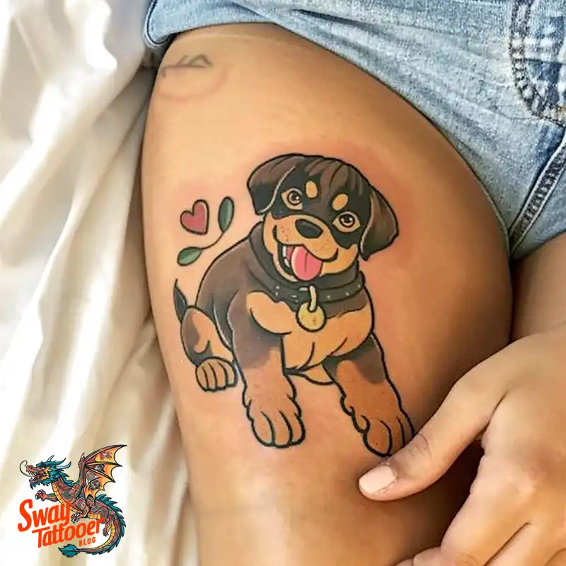 100 Rottweiler Tattoo Designs: Symbolism & Ink Arts 47 Rottweiler Tattoo Design